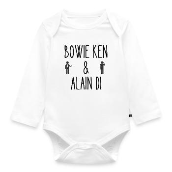 bowie ken et alain di - Body Bébé bio manches longues - blanc - Devant