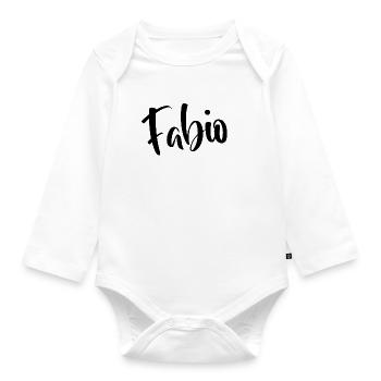 Fabio - Organic Longsleeve Baby Bodysuit - white - Front