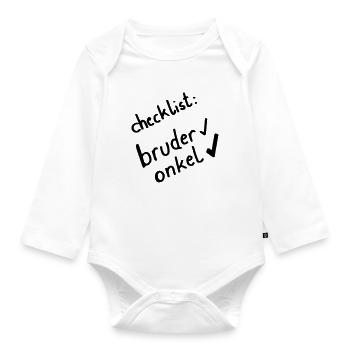 094 onkel - Baby Bio-Langarm-Body - Weiß - Vorne