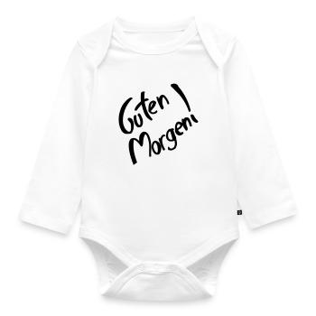 427 guten Morgen - Baby Bio-Langarm-Body - Weiß - Vorne
