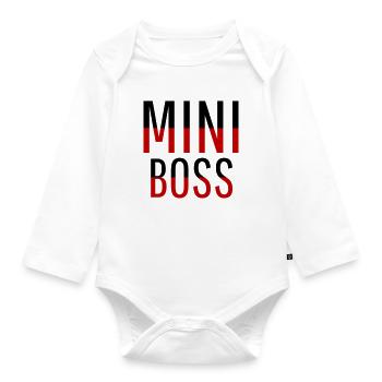 Boss Kleiner Chef Baby Kinder - Baby Bio-Langarm-Body - Weiß - Vorne