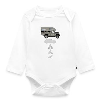 Evolution Offroad Camper - Baby Bio-Langarm-Body - Weiß - Vorne