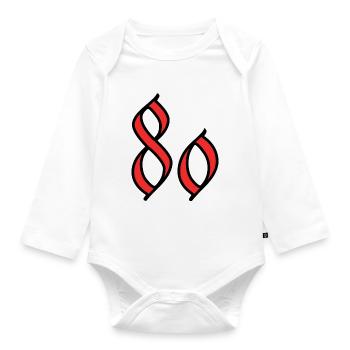 80 - Baby Bio-Langarm-Body - Weiß - Vorne