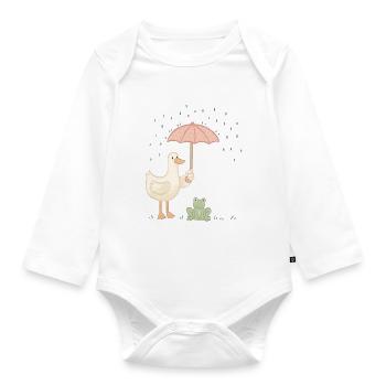 Frieda und Oscar - Baby Bio-Langarm-Body - Weiß - Vorne