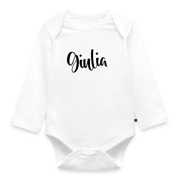 Giulia - Baby Bio-Langarm-Body - Weiß - Vorne