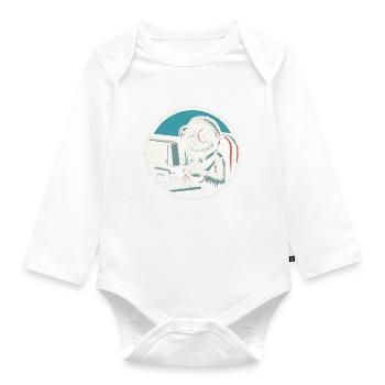 Homeoffice - Baby Bio-Langarm-Body - Weiß - Vorne