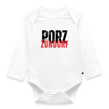 Zündorf black red - Organic Longsleeve Baby Bodysuit - white - Front