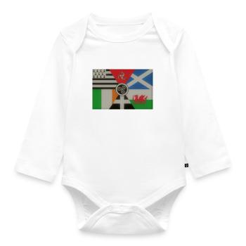 drapeau interceltique - Body Bébé bio manches longues - blanc - Devant