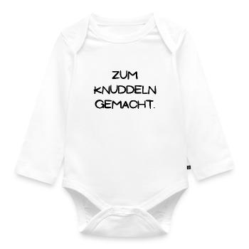 Zum knuddeln gemacht - Baby Bio-Langarm-Body - Weiß - Vorne