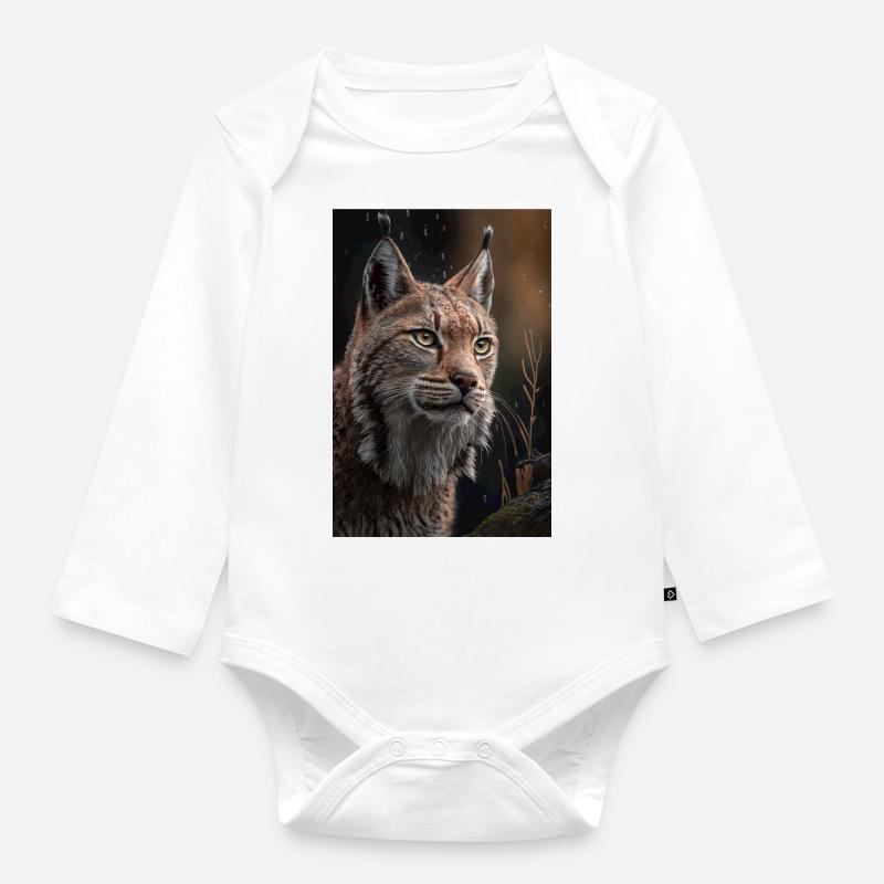 Lynx - Body Bébé bio manches longues - blanc
