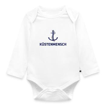 Küstenmensch - Baby Bio-Langarm-Body - Weiß - Vorne