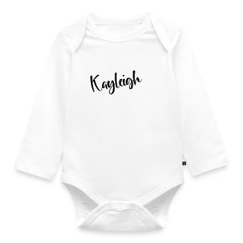 Kayleigh - Organic Longsleeve Baby Bodysuit - white - Front