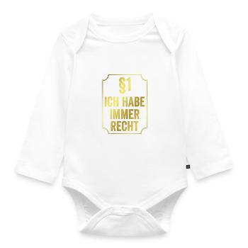 Juristen - Baby Bio-Langarm-Body - Weiß - Vorne