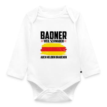 Baden - Baby Bio-Langarm-Body - Weiß - Vorne