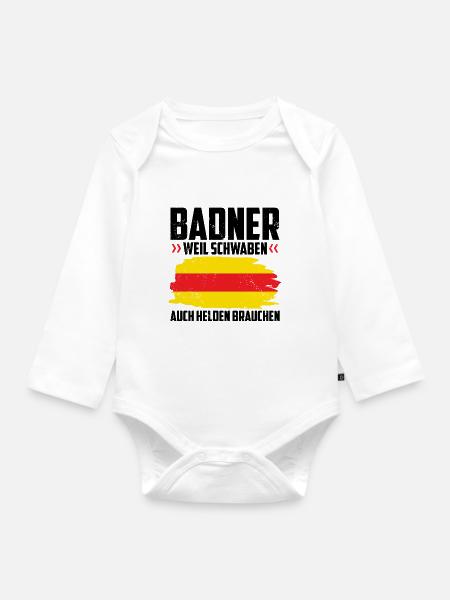 Baden - Baby Bio-Langarm-Body - Weiß