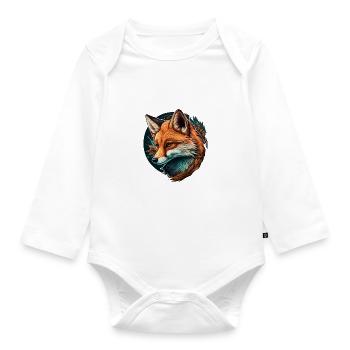 Fox - Baby Bio-Langarm-Body - Weiß - Vorne