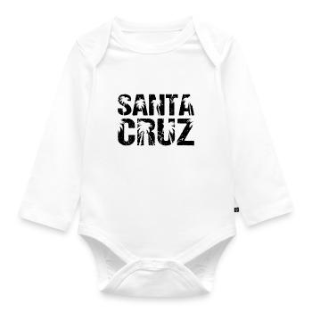 Santa Cruz Palm Surfer - Organic Longsleeve Baby Bodysuit - white - Front