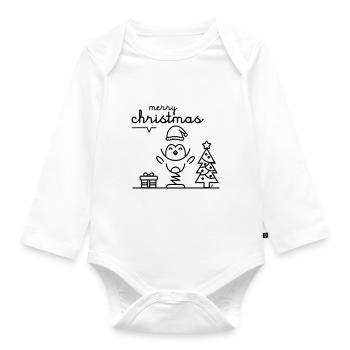 Noël pengouin 2 - Body Bébé bio manches longues - blanc - Devant
