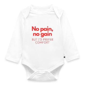 Je préfère le confort - Body Bébé bio manches longues - blanc - Devant