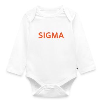 sigma wort - Baby Bio-Langarm-Body - Weiß - Vorne