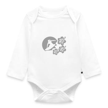 Surfeur - Body Bébé bio manches longues - blanc - Devant