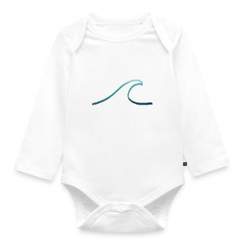 Turquoise wave - Body Bébé bio manches longues - blanc - Devant