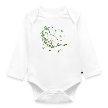 Eichhörnchen - Streifenhörnchen - Waldtier - Natur - Baby Bio-Langarm-Body - Weiß - Vorne