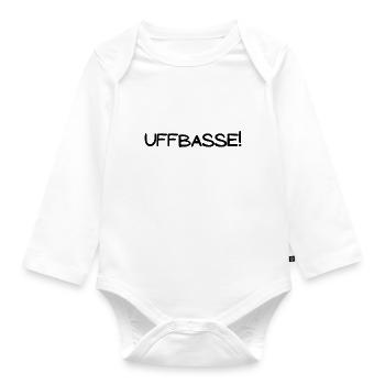 Uffbasse! - Baby Bio-Langarm-Body - Weiß - Vorne