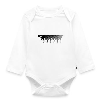 Breakdance Bboy Bgirl Breakdancer - Organic Longsleeve Baby Bodysuit - white - Front