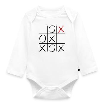 Tic Tac Toe - Body Bébé bio manches longues - blanc - Devant