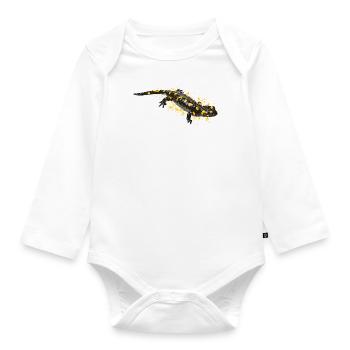 Fire Salamander Salamander - Organic Longsleeve Baby Bodysuit - white - Front