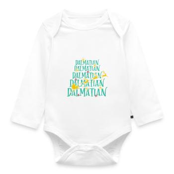 Dalmatiner Hund Weihnachten Hunderasse - Baby Bio-Langarm-Body - Weiß - Vorne