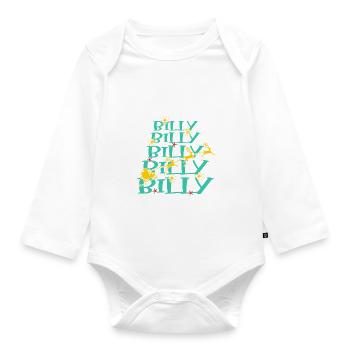 Billy Hund Weihnachten Hunderasse - Baby Bio-Langarm-Body - Weiß - Vorne