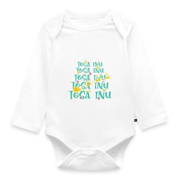 Tosa Inu Hund Weihnachten Hunderasse - Baby Bio-Langarm-Body - Weiß - Vorne