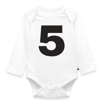 5 - Organic Longsleeve Baby Bodysuit - white - Front