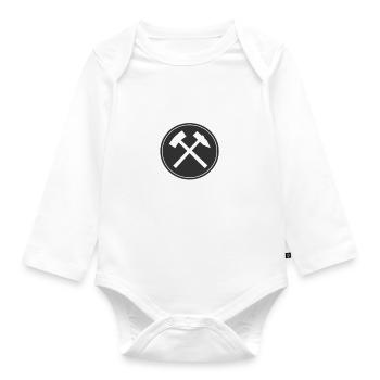 Ruhrpott Auf Kohle geboren - Baby Bio-Langarm-Body - Weiß - Vorne