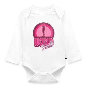 Reise - Baby Bio-Langarm-Body - Weiß - Vorne
