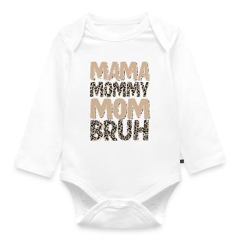 Maman Maman Maman Bruh - Body Bébé bio manches longues - blanc - Devant