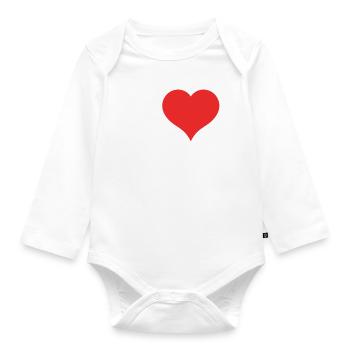 Ich liebe meine Lehrer - Baby Bio-Langarm-Body - Weiß - Vorne