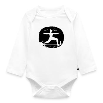 Yoga - Relaxen Lebensqualität - Baby Bio-Langarm-Body - Weiß - Vorne