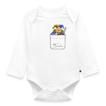 Joker - Organic Longsleeve Baby Bodysuit - white - Front