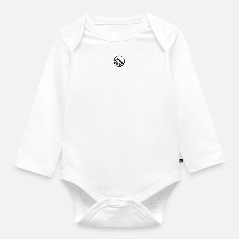 Wave Online - Baby Bio-Langarm-Body - Weiß