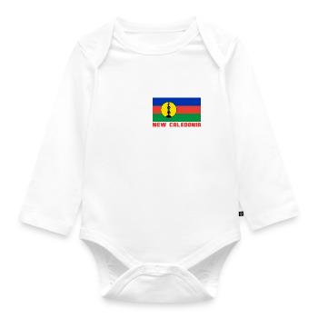 Nouvelle-Calédonie - Body Bébé bio manches longues - blanc - Devant