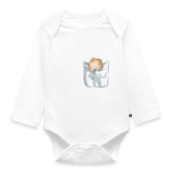 Corgi Butt est AMOUR - Body Bébé bio manches longues - blanc - Devant
