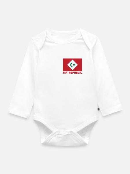 Rif Republiek - Baby bio-rompertje met lange mouwen - wit