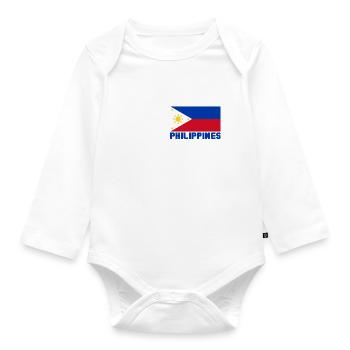 Philippinen - Baby Bio-Langarm-Body - Weiß - Vorne