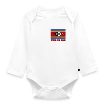 Swasiland - Baby Bio-Langarm-Body - Weiß - Vorne