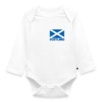 Ecosse - Body Bébé bio manches longues - blanc - Devant