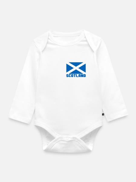 Schottland - Baby Bio-Langarm-Body - Weiß