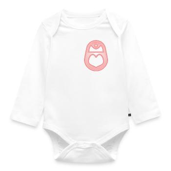 OPEN IT - Organic Longsleeve Baby Bodysuit - white - Front